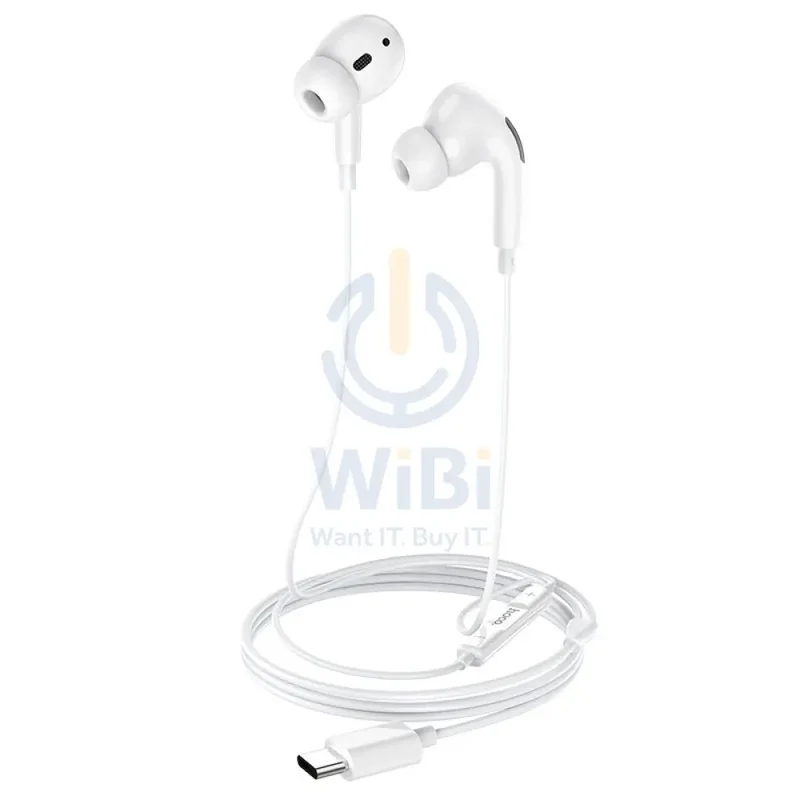 Hoco M77 Earphones - Type-C / In-Ear / Wired / White