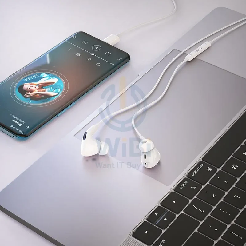 Hoco M77 Earphones - Type-C / In-Ear / Wired / White