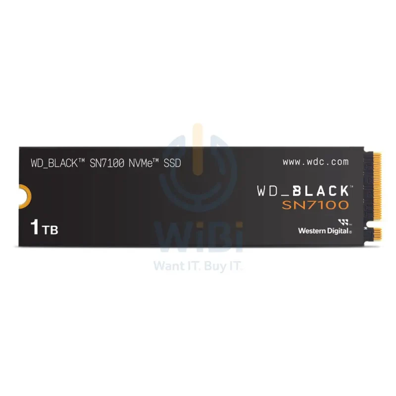 محرك أقراص صلبة WD بلاك SN7100 NVMe، سعة 1 تيرابايت / M.2 2280 / سرعة تصل إلى 7250 ميجابايت/ثانية / PCIe 4.0