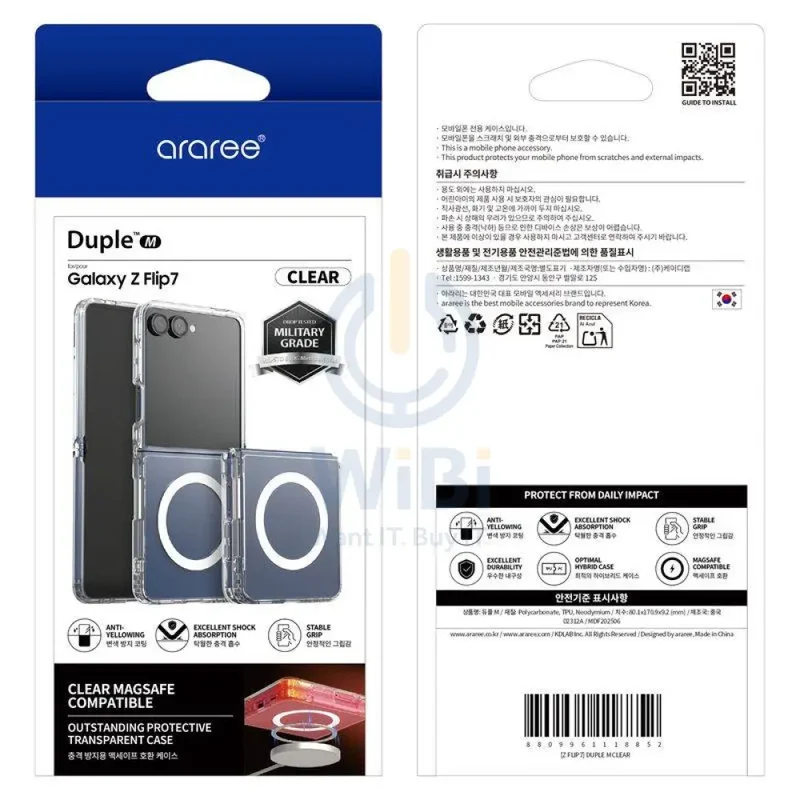 Araree Duple Magsafe Case - Samsung Galaxy Z Flip 7 / Clear