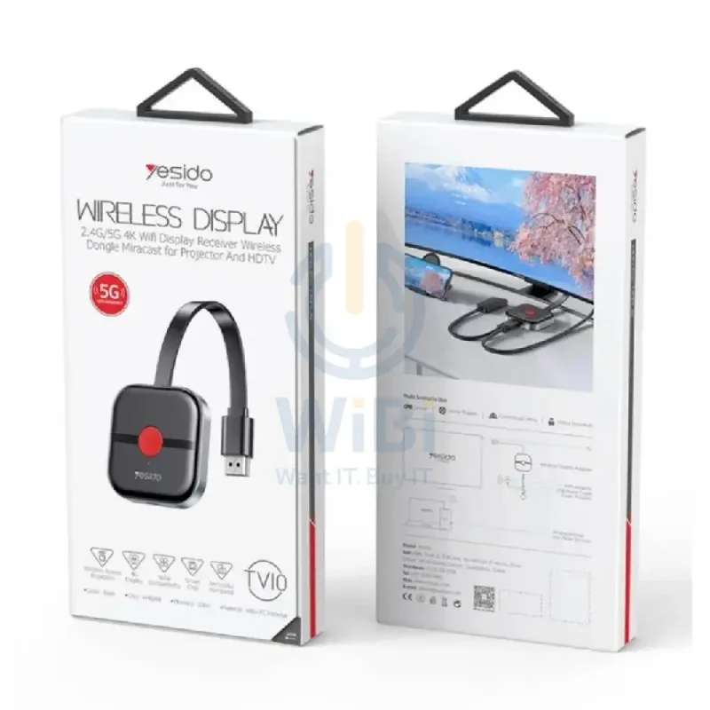 Yesido TV10 Transmitter Screen Display Receiver - 2.4GHz / Wireless - Black
