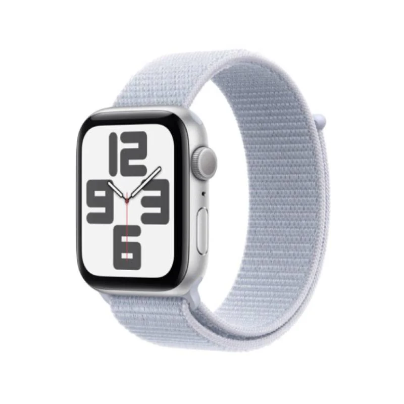 Apple Watch SE (2nd Gen) with Sport Loop - LTPO OLED / 40mm / Bluetooth / Wi-Fi / Silver Aluminum Blue Cloud