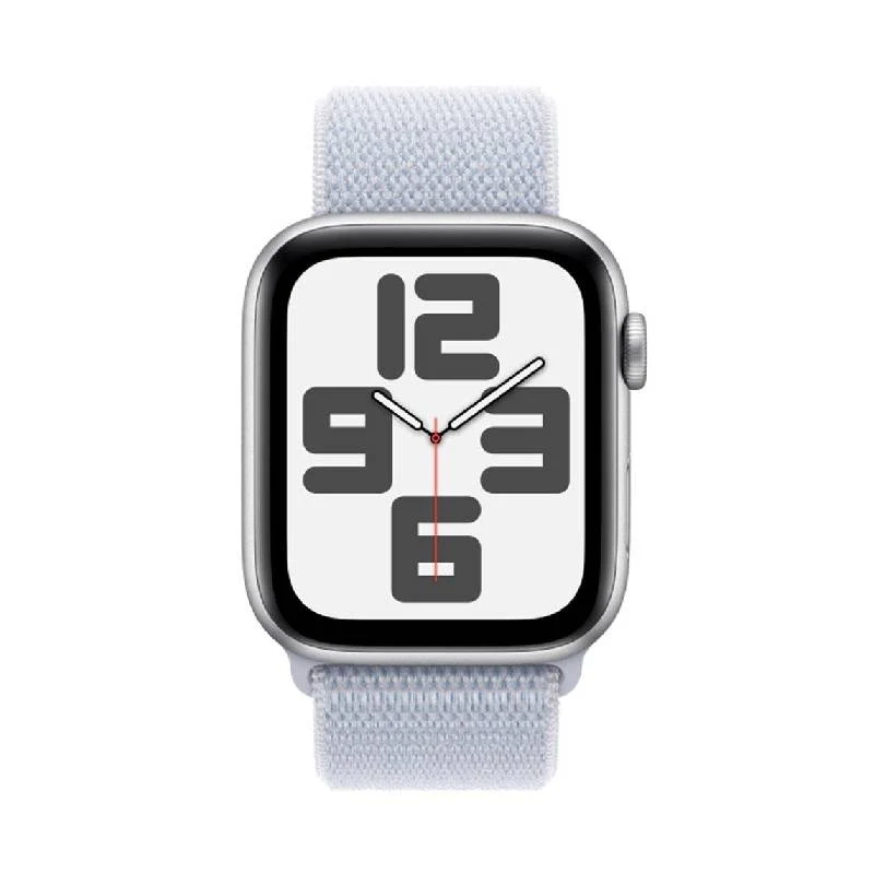 Apple Watch SE (2nd Gen) with Sport Loop - LTPO OLED / 40mm / Bluetooth / Wi-Fi / Silver Aluminum Blue Cloud