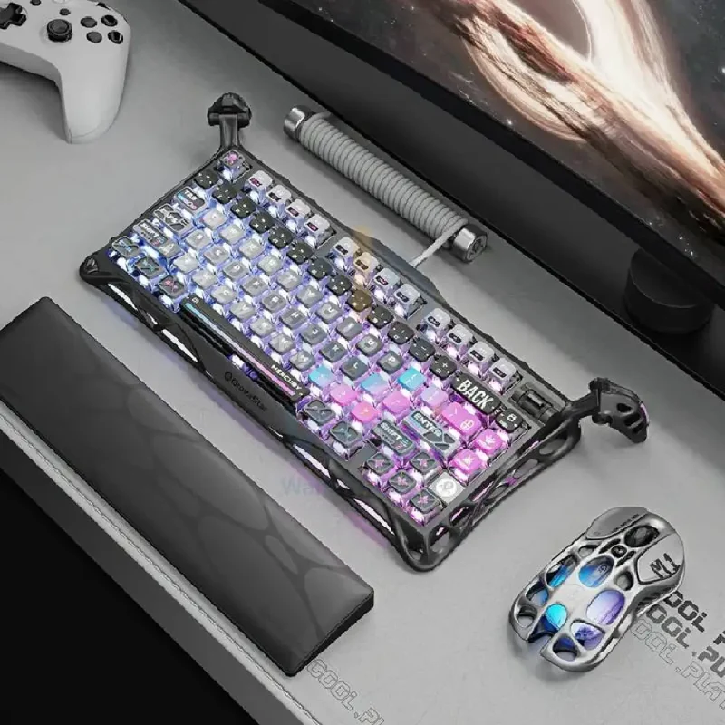 GravaStar Mercury K1 Pro 75% Wireless Mechanical Gaming Keyboard Special Edition - Galaxy Black