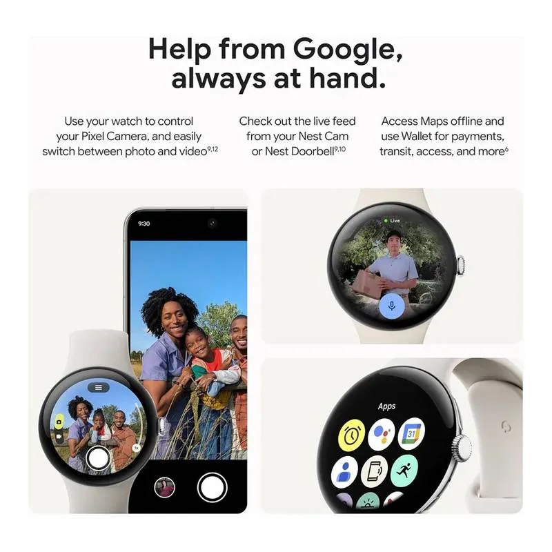 Google Pixel Watch 3 - AMOLED LTPO / 32GB / 45mm / Bluetooth / Wi-Fi / Porcelain