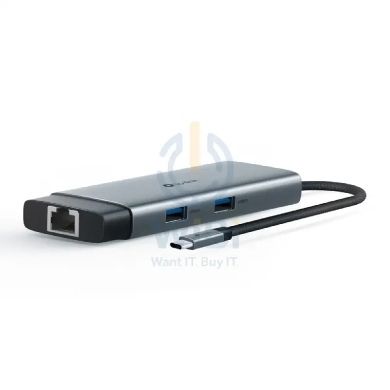 موزع تي بي-لينك UH6120C يو إس بي-C بستة منافذ، HDMI/يو إس بي-C/RJ45/يو إس بي-A