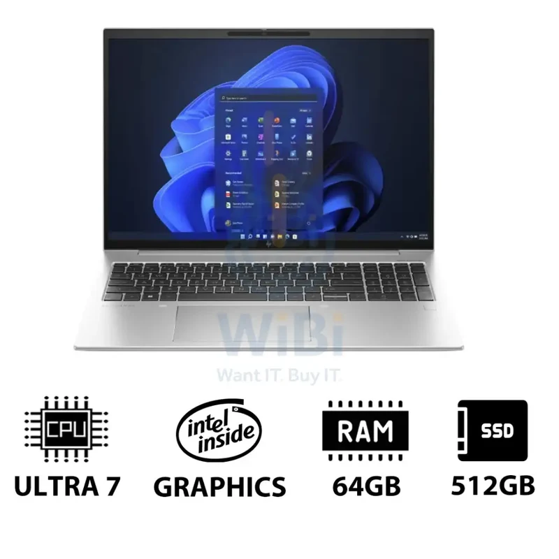 HP EliteBook 860 G11 - 16.0" WUXGA / Ultra 7 155H / 64GB / 512GB (NVMe M.2 SSD) / Win 11 Pro / 1YW - Laptop