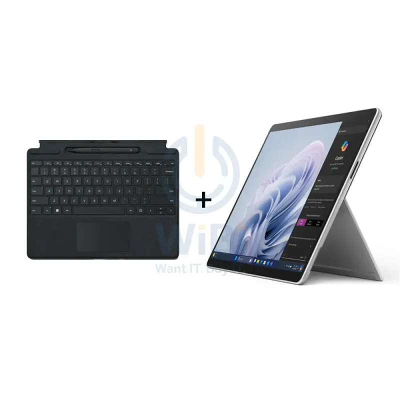 Microsoft Surface Pro 10 - 13.0" / Ultra 7 165U / 16GB / 1TB SSD / Win 11 Pro / Platinum / Business Edition + Microsoft Surface Pro Signature Keyboard with Slim Pen 2 - Magnetic / Arabic/English / Black - Microsoft Surface Pro 9,10,11 - Bundle Offer