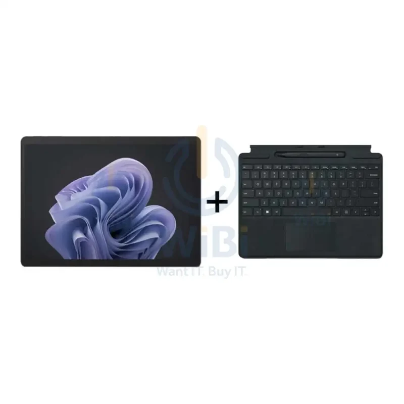 Microsoft Surface Pro 10 - 13.0" / Ultra 5 135U / 16GB / 256GB SSD / Win 11 Pro / Black / Business Edition + Microsoft Surface Pro Signature Keyboard with Slim Pen 2 - Magnetic / Arabic/English / Black - Microsoft Surface Pro 9,10,11 - Bundle Offer