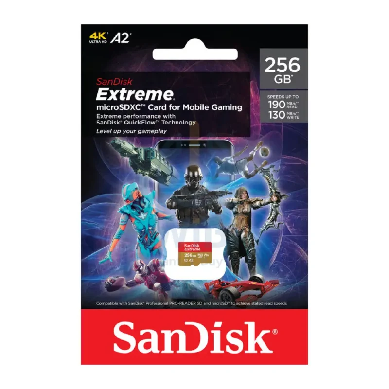 SanDisk Extreme microSDXC UHS-I CARD - 256GB / Up to 190MB/s