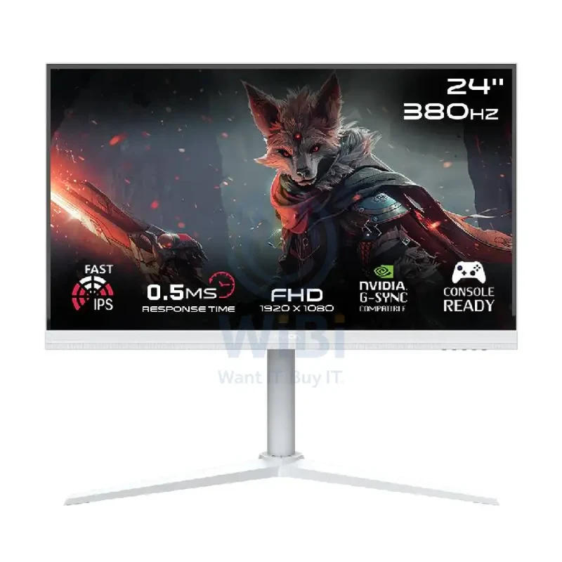 GameOn GOAP24FHD380IPS Artic Pro Series Gaming Monitor - 24" FHD / 380Hz / DisplayPort / HDMI / Audio Out - White