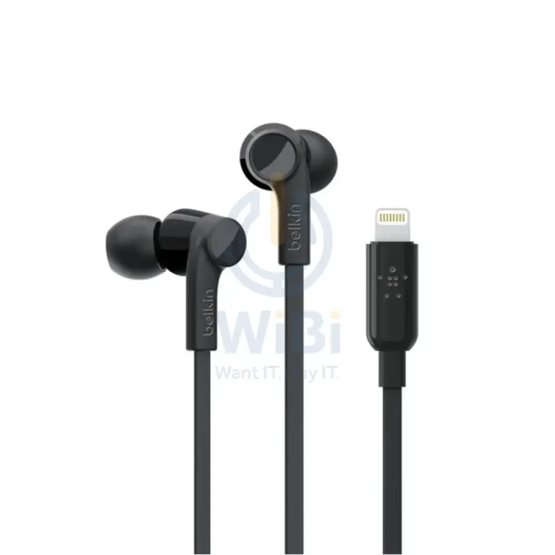 Belkin SoundForm Wired Earphone with Lightning Connector - Black