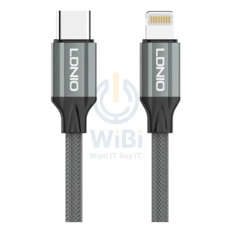 LDNIO LC441I Fast Charging Data Cable - 65W / 1 Meter / Type-C / Lightning / Grey