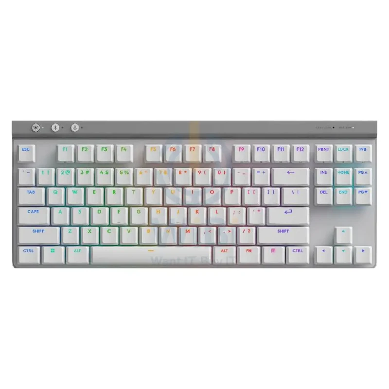 لوحة مفاتيح ألعاب ميكانيكية لوجيتك G515 لايت سبيد TKL - لاسلكية / RGB / سويتش ملموس / أبيض