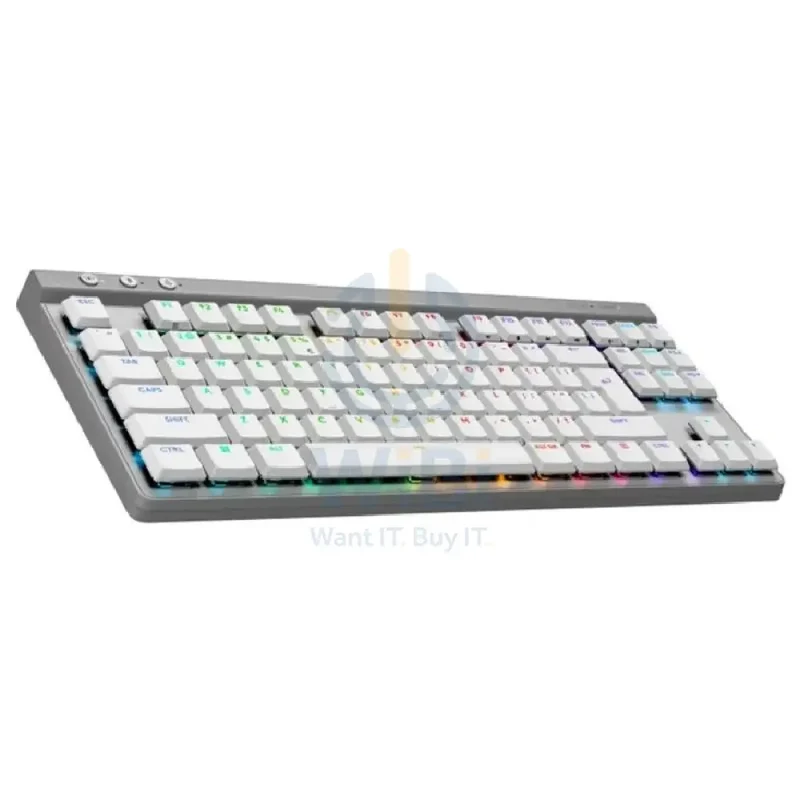 لوحة مفاتيح ألعاب ميكانيكية لوجيتك G515 لايت سبيد TKL - لاسلكية / RGB / سويتش ملموس / أبيض