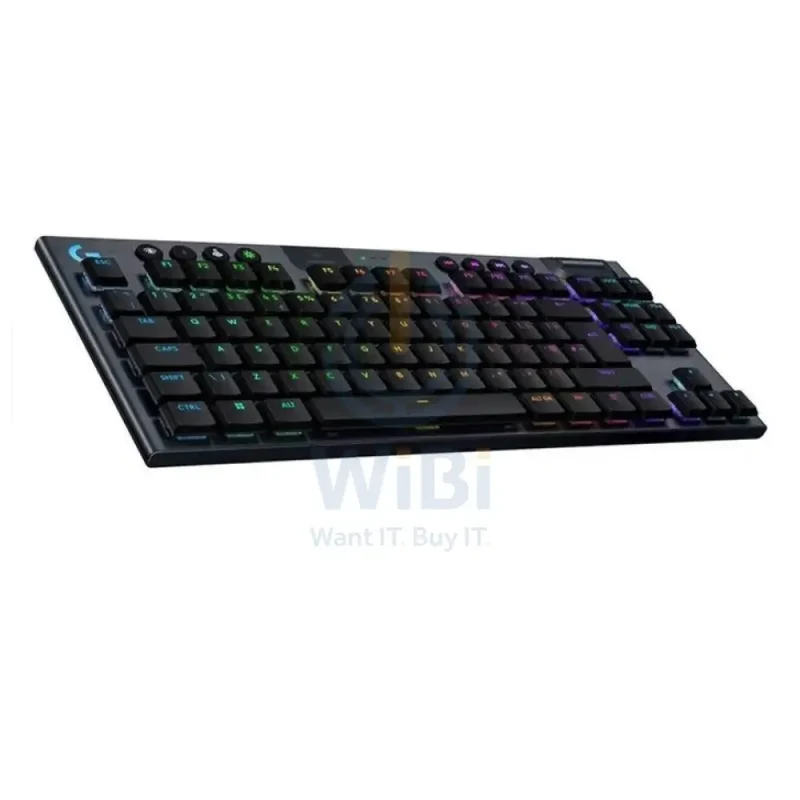 لوحة مفاتيح ألعاب ميكانيكية لوجيتك G915 X لايت سبيد TKL - لاسلكية / RGB / سويتش بنقرة مسموعة / أسود