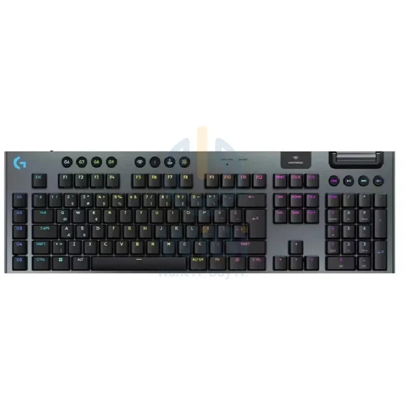 لوحة مفاتيح ألعاب ميكانيكية لوجيتك G915 X لايت سبيد، لاسلكية، RGB، لمسية، باللون الأسود