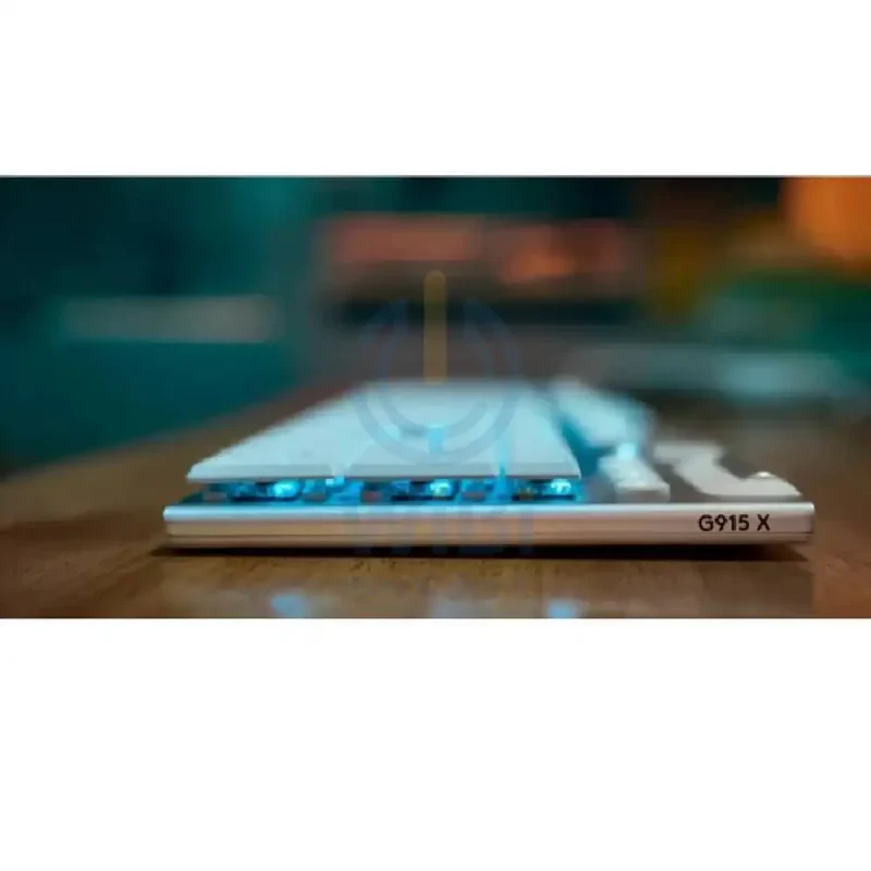 لوحة مفاتيح ألعاب ميكانيكية لوجيتك G915 X لايت سبيد، لاسلكية، RGB، لمسية، باللون الأسود