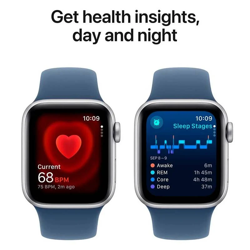 Apple Watch SE (2nd Gen) with Sport Band - LTPO OLED / 44mm / Medium/Large / Bluetooth / Wi-Fi / Denim Blue