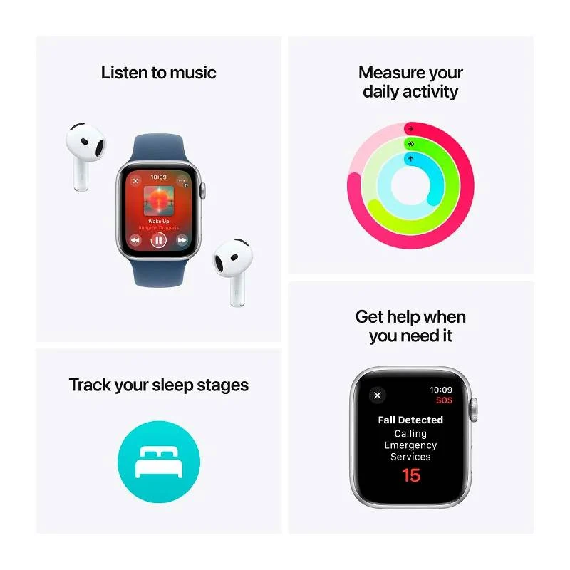 Apple Watch SE (2nd Gen) with Sport Band - LTPO OLED / 44mm / Medium/Large / Bluetooth / Wi-Fi / Denim Blue
