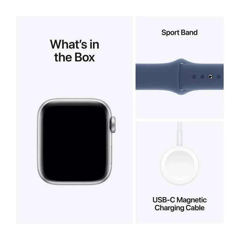 Apple Watch SE (2nd Gen) with Sport Band - LTPO OLED / 44mm / Medium/Large / Bluetooth / Wi-Fi / Denim Blue