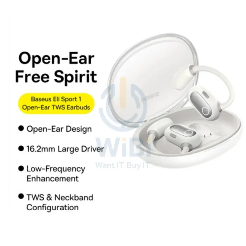 Baseus Eli Sport 1 Open-Ear Wireless Earbuds - Stellar White