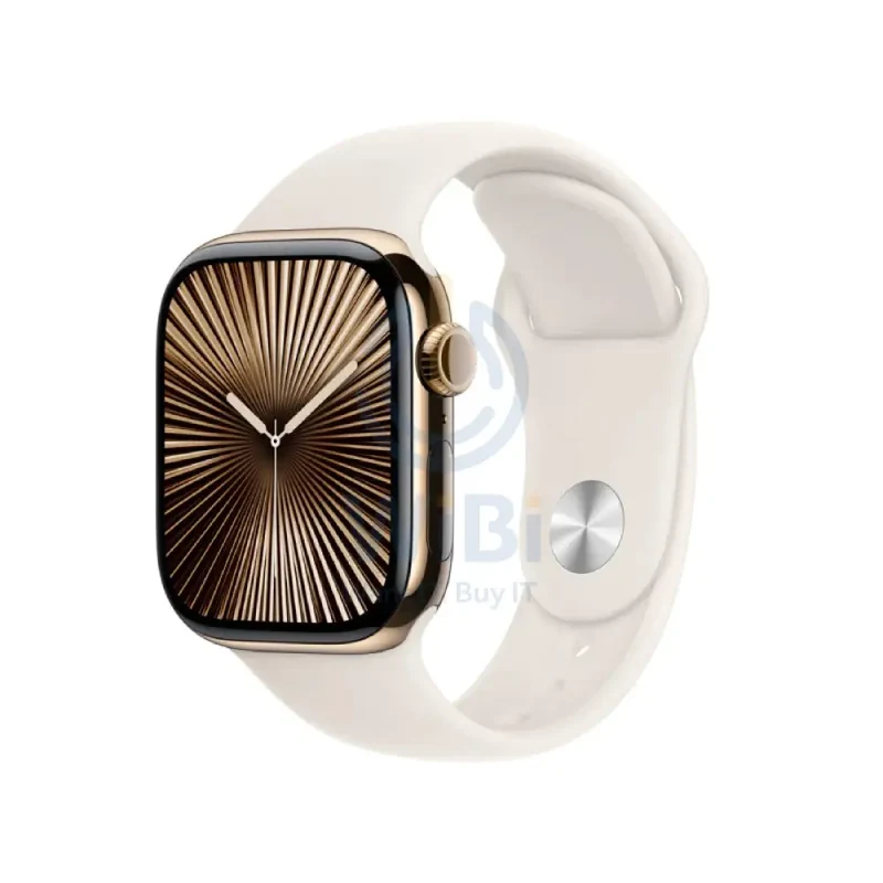 Apple Watch Series 10 with Sport Band - LTPO OLED / 64GB / 46mm / Medium/Large / Bluetooth / Wi-Fi / Cellular / Starlight