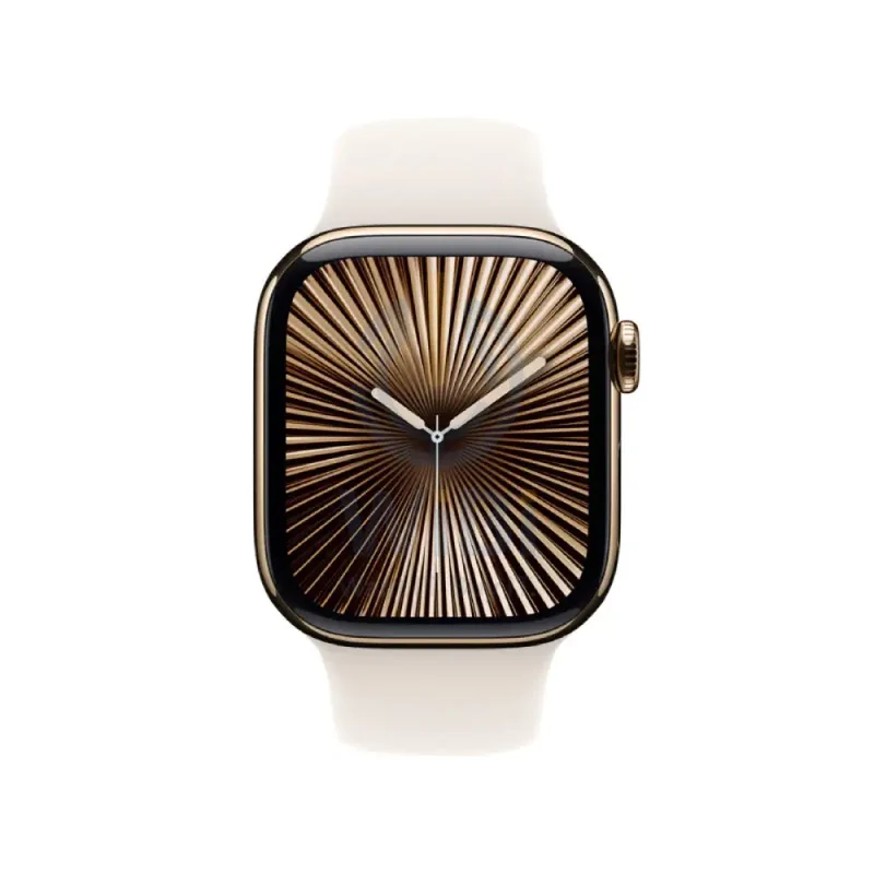 Apple Watch Series 10 with Sport Band - LTPO OLED / 64GB / 46mm / Medium/Large / Bluetooth / Wi-Fi / Cellular / Starlight