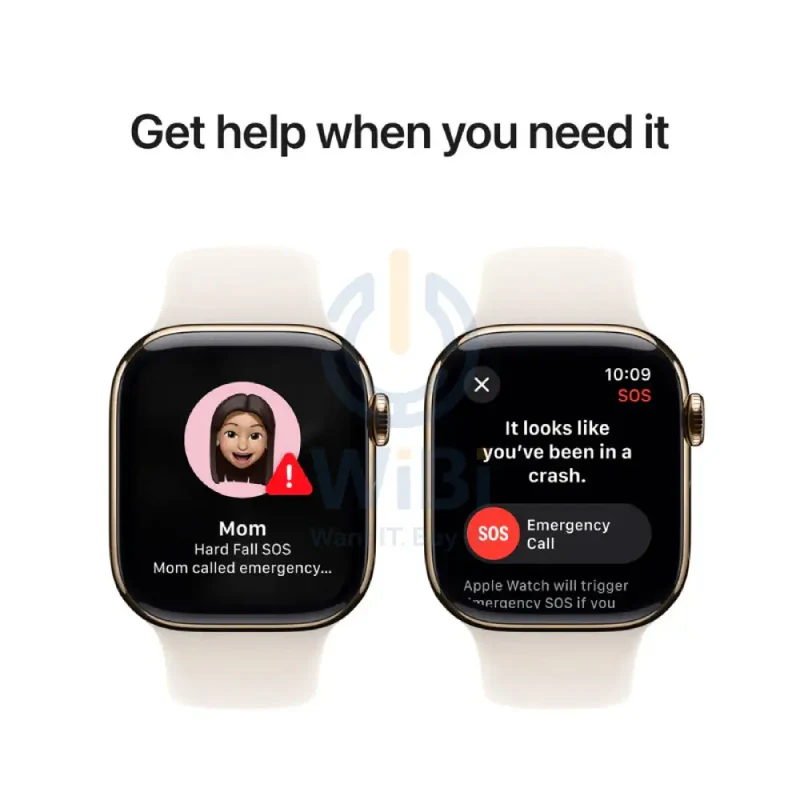 Apple Watch Series 10 with Sport Band - LTPO OLED / 64GB / 46mm / Medium/Large / Bluetooth / Wi-Fi / Cellular / Starlight