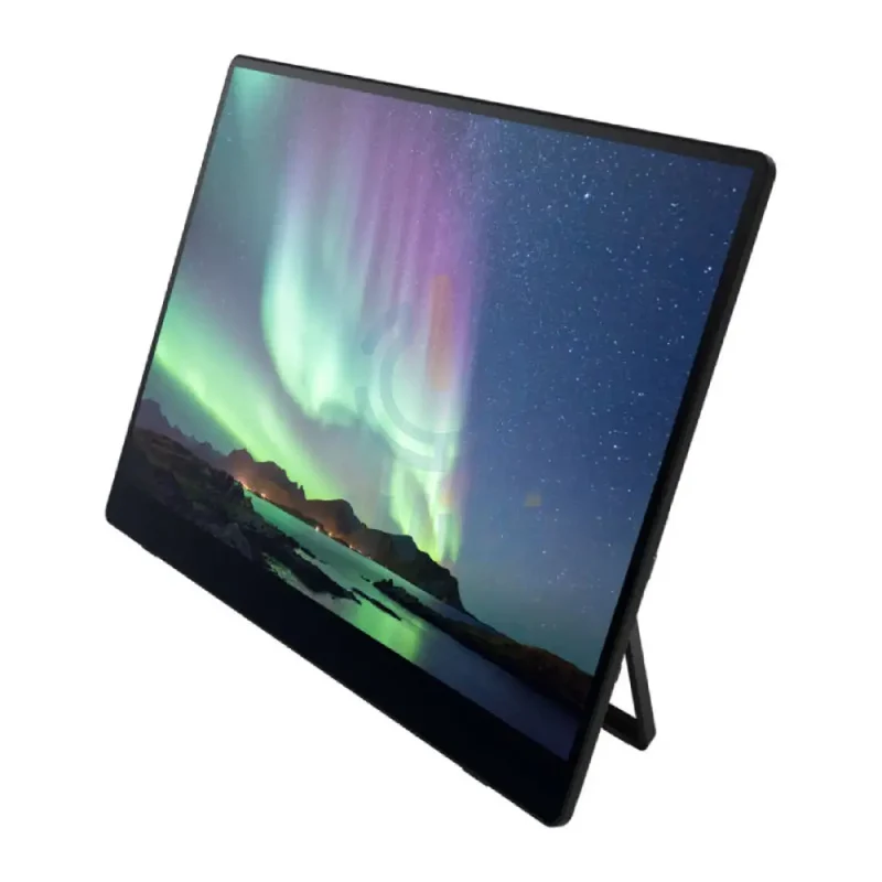 شاشة ريكو 150BW محمولة لاسلكية، مقاس 15.6 بوصة، OLED متعددة اللمس، زمن استجابة 1 مللي ثانية، تردد تحديث 60 هرتز، يو إس بي-C