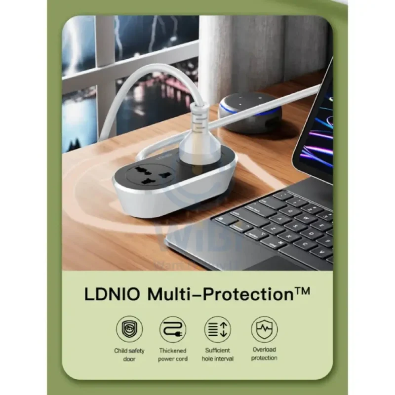 Ldnio SC2018-5M Universal Outlet Extension Cord