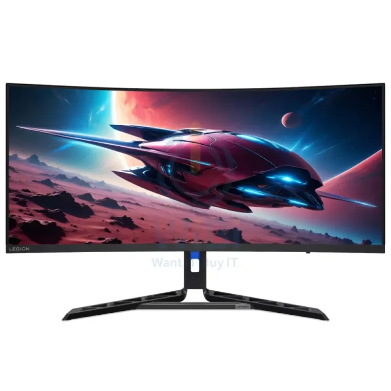 Lenovo Legion R34w-30 - 34" WQHD Curved / 0.5ms / Up to 180Hz / HDMI 2.1 / DP 1.4 / Speaker / Eyesafe / Raven Black - Gaming Monitor
