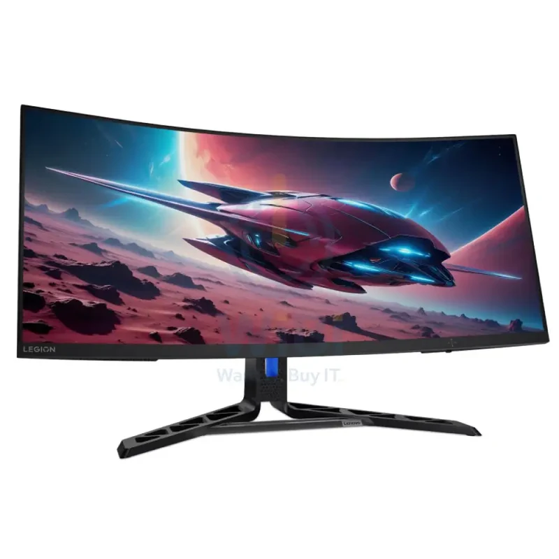 Lenovo Legion R34w-30 - 34" WQHD Curved / 0.5ms / Up to 180Hz / HDMI 2.1 / DP 1.4 / Speaker / Eyesafe / Raven Black - Gaming Monitor