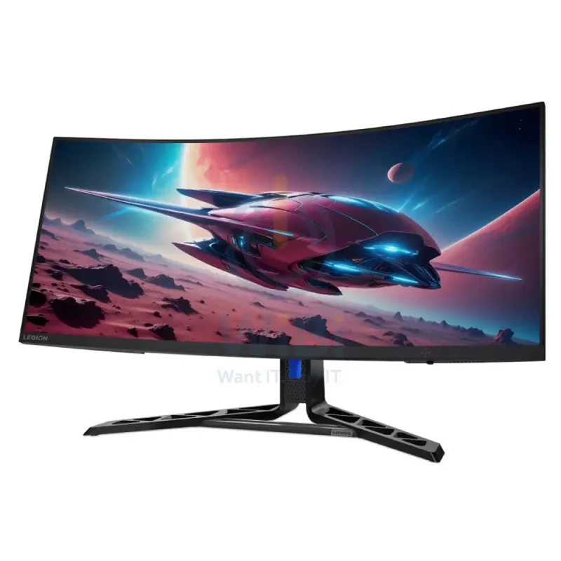 Lenovo Legion R34w-30 - 34" WQHD Curved / 0.5ms / Up to 180Hz / HDMI 2.1 / DP 1.4 / Speaker / Eyesafe / Raven Black - Gaming Monitor
