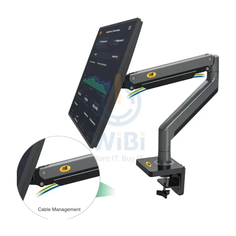 NORTH BAYOU G45 Full Motion Swivel Monitor Mount with Gas Spring - 22” - 40” screens