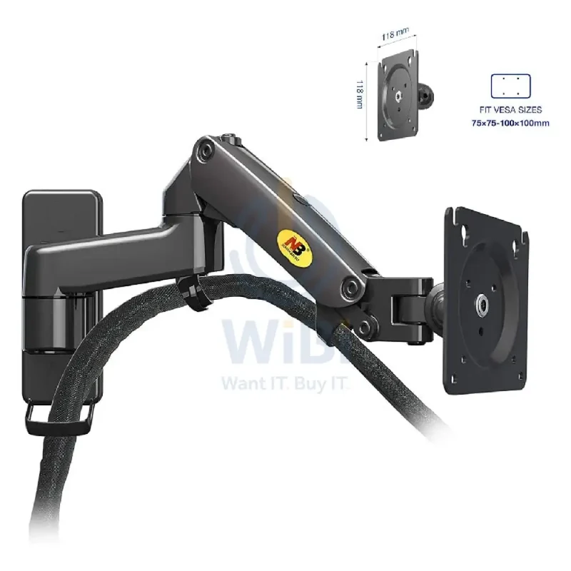 NORTH BAYOU F150 Gas-Strut Monitor Wall Mount - 17″- 35″ screens