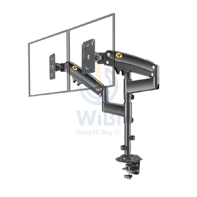 NORTH BAYOU H180 Dual Monitor Swivel Desk Mount For 17″-27″ Screens