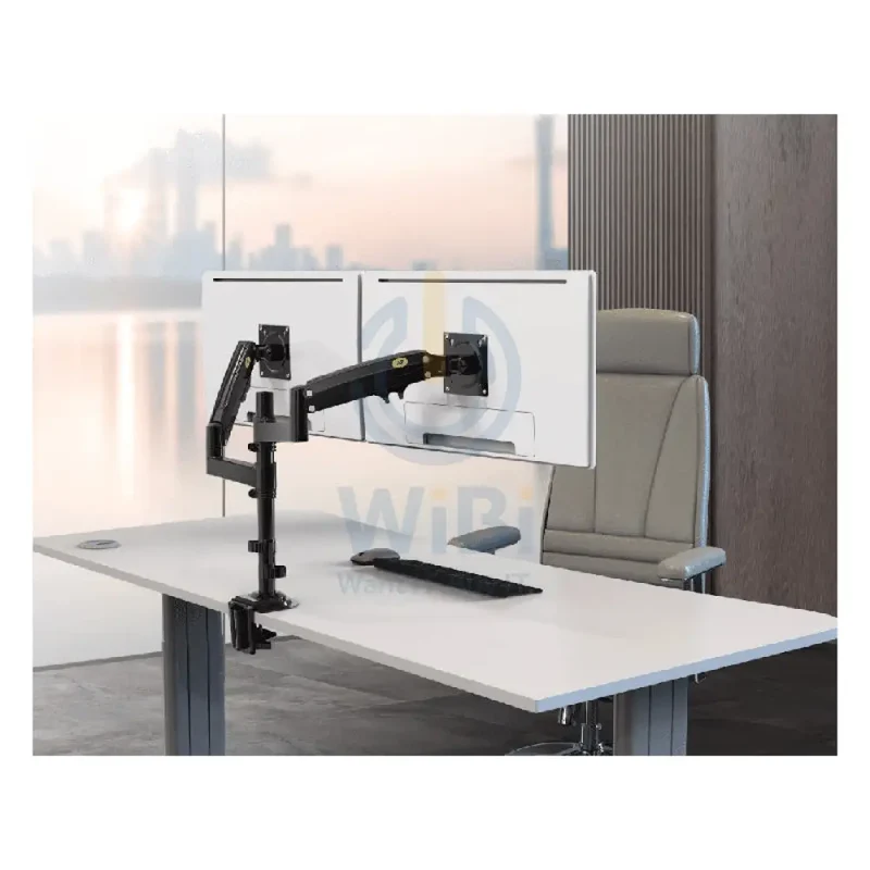 NORTH BAYOU H180 Dual Monitor Swivel Desk Mount For 17″-27″ Screens