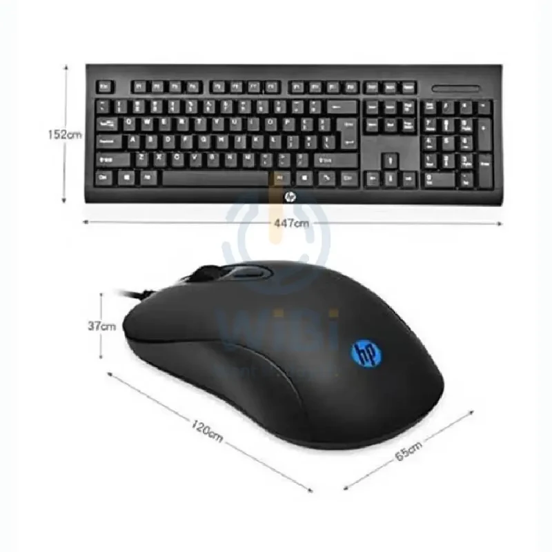 HP KM100 Gaming Keyboard and Mouse - English Keys / USB Wired / Combo Set / Black Color