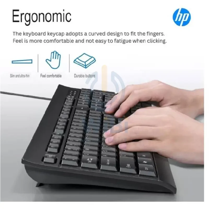 HP KM100 Gaming Keyboard and Mouse - English Keys / USB Wired / Combo Set / Black Color