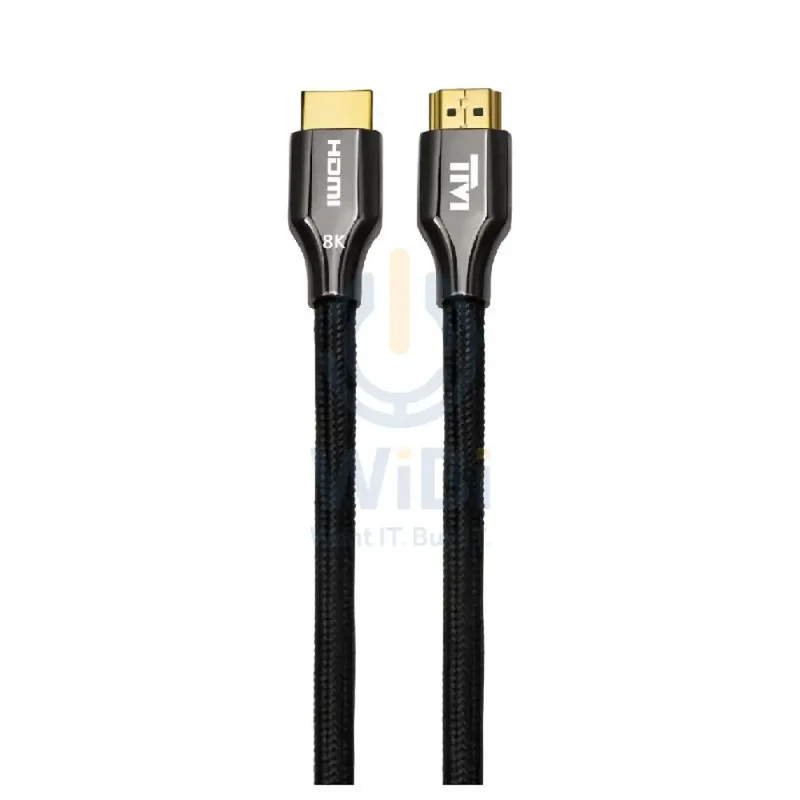 كابل تويستد مايندز HDMI من سبائك الزنك، 8K، بسرعة 48 جيجابت في الثانية، بطول 1 متر، باللون الأسود