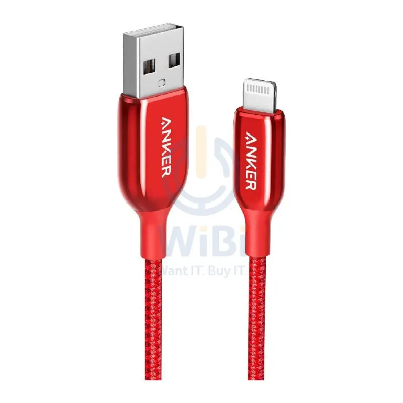 Anker PowerLine + III Cable - USB-A / Lightning / 1.8 Meter / Red