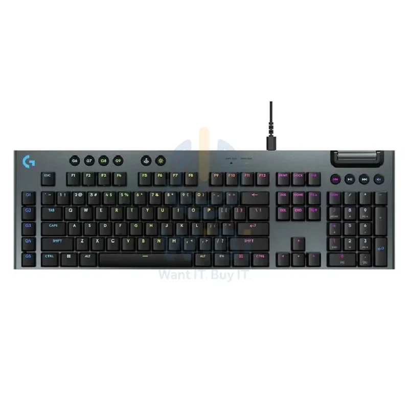 لوحة مفاتيح ألعاب ميكانيكية لوجيتك G915 X سلكية، RGB، لمسية
