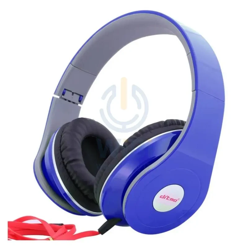 Ditmo DM-2600 Foldable Headset - 3.5mm / Wired / Blue