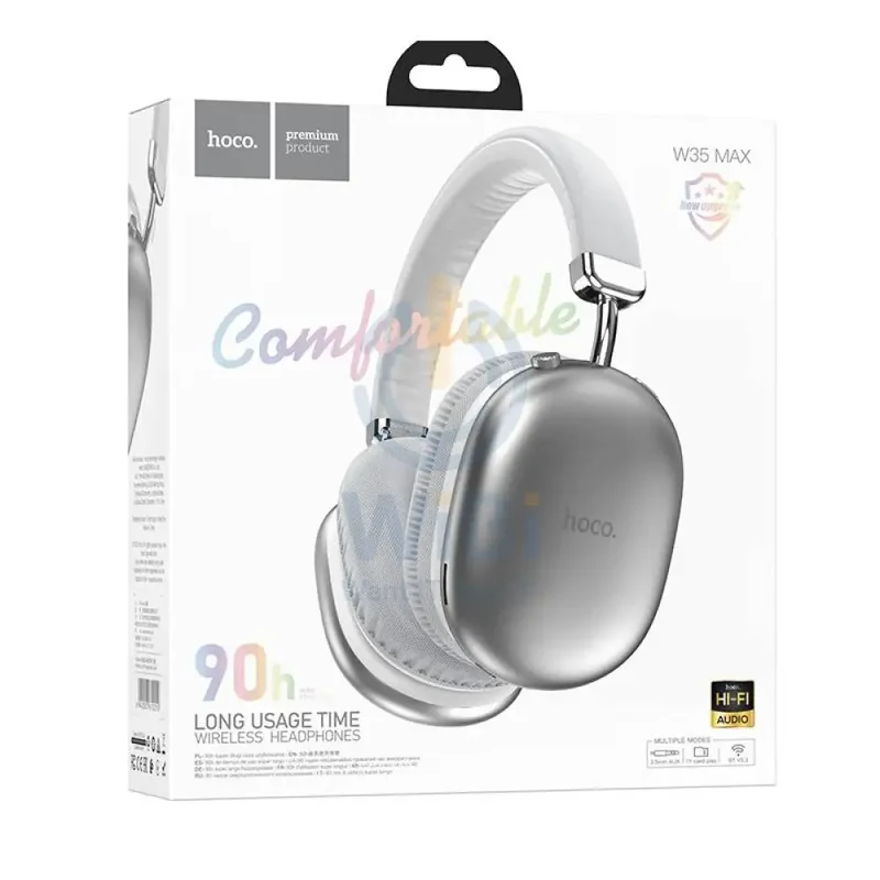 HOCO W35 Max Wireless Headphones - Bluetooth / Silver