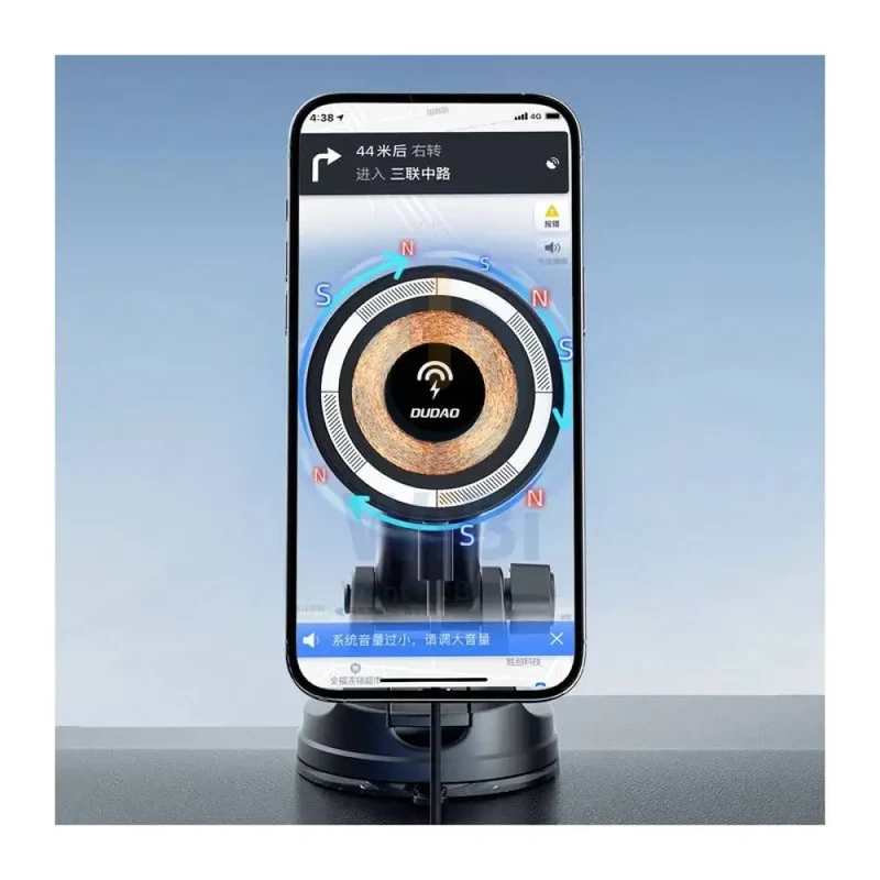 DUDAO F12 MAX+ Magnetic Charging Car Mount Holder - Black