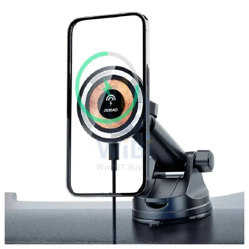 DUDAO F12 MAX+ Magnetic Charging Car Mount Holder - Black