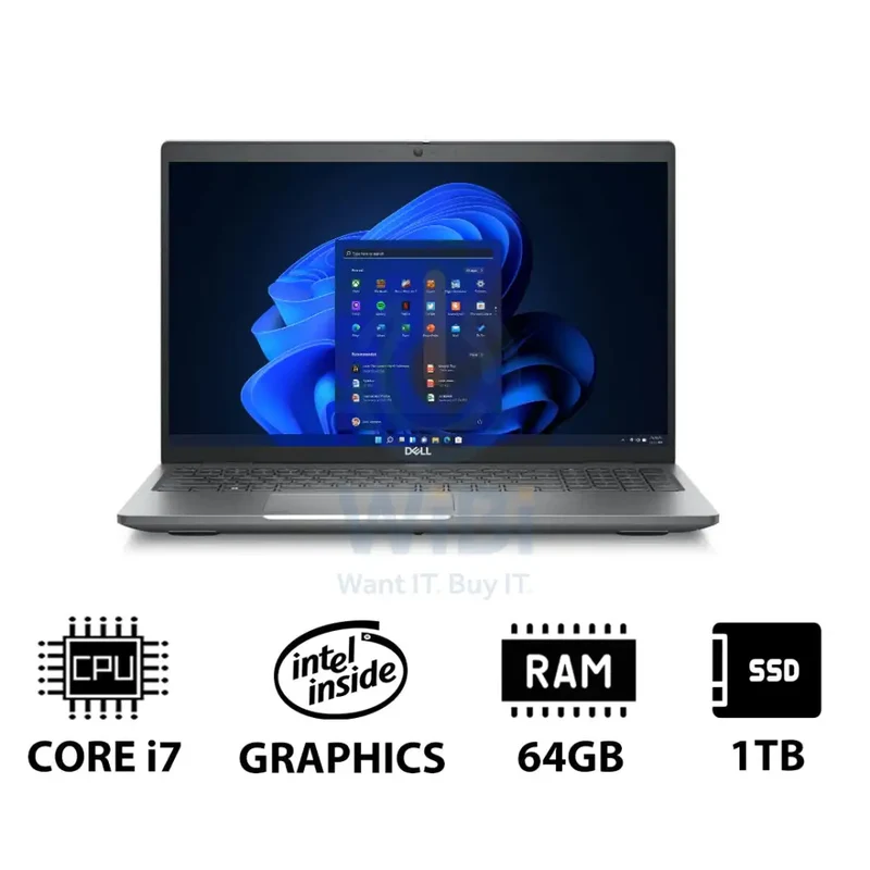 Dell Latitude 5540 - 15.6" FHD / i7 / 64GB / 1TB (NVMe M.2 SSD) / Win 11 Pro / 1YW - Laptop