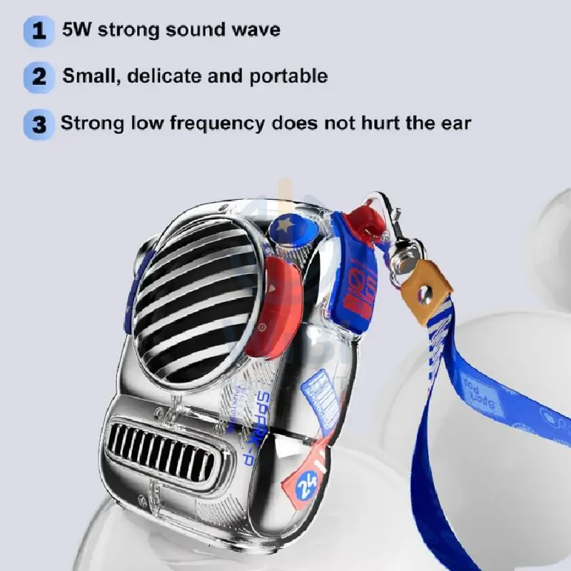 Divoom Spark-Pop Portable Bluetooth Mini Speaker - Blue
