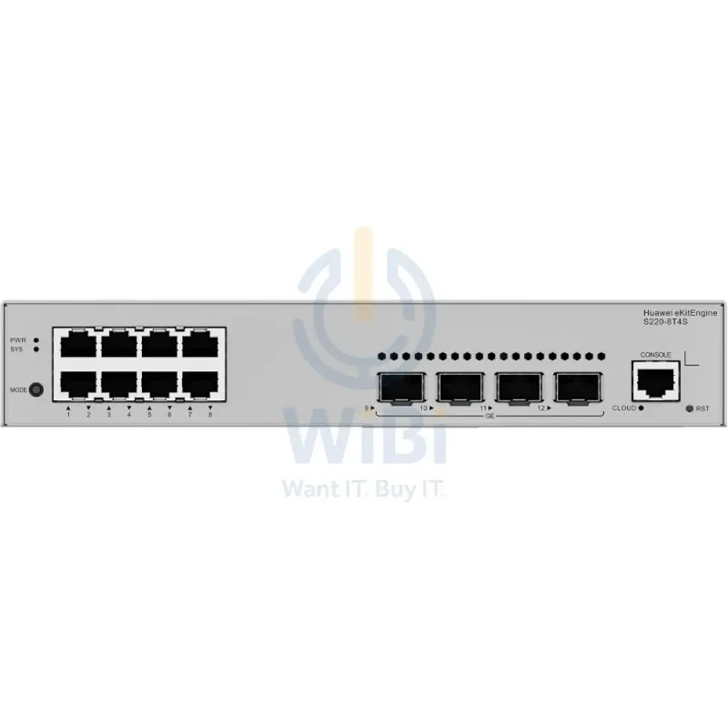 Huawei eKitEngine S220-8T4S Switch - 24 Gbit/s/s / GE RJ45 / GE SFP - Switch